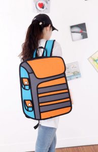 Back Orange Stripe Bag